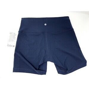 Lululemon WUNDER TRAIN HR High Rise SHORT 6" TRUE NAVY SZ 12 NWT Pilates Yoga